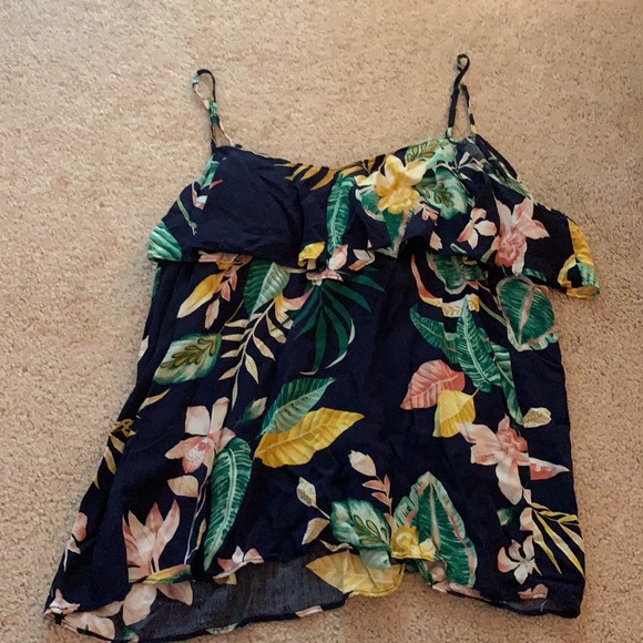 Tropical Ruffle Cami Top - Picture 5 of 9